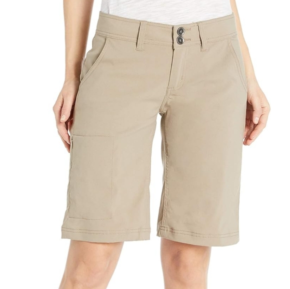 Prana Halle Shorts Sz.2 Khaki Tan - Picture 2 of 11